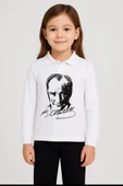 GALA ATATÜRK baskılı uzunkol yakalı çocuk tişört thumbnail 4