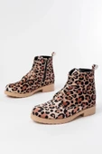 165-225 Leopar Bağcıklı Fermuarlı Günlük Kadın Bot thumbnail 4