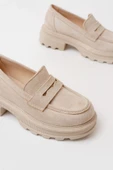 746-759 Bej Süet Günlük Yüksek Tabanlı Loafer Ayakkabı thumbnail 5
