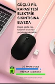 NRT180 Şarj Edilebilir Sessiz Bluetooth Kablosuz Mouse  2.4 GHz, Uzun Pil Ömrü, İnce Tasarım - 7