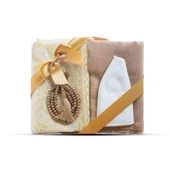 Seccade + Eşarp + Takke + Tesbih Hediye Seti (Asetat Kutulu, Gold) - 1