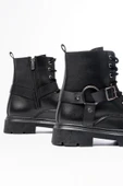 508-3038 Siyah Toka Aksesuarlı Fermuarlı Günlük Kadın Bot thumbnail 4