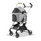 EuroDog Katlanabilir Köpek Arabası Gri 60x44x100 cm - 1