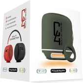 Powewray Yeşil C4 Taşınabilir Bluetooth Hoparlör Ses Bombası Sese Duyarlı Led Işık - 3