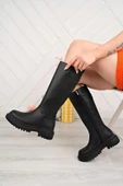 812-340 Siyah Fermuarlı Günlük Kadın Çizme thumbnail 2