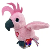 Peluş Ses Tekrarlı Hayvan Bileklik Aksesuar - Pembe Papağan - 1