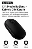 NRT180 Şarj Edilebilir Sessiz Bluetooth Kablosuz Mouse  2.4 GHz, Uzun Pil Ömrü, İnce Tasarım - 5