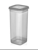 Porsima 432-GR Kare Erzak Bakliyat Saklama Kabı Takımı 12'li 1.70 L + Etiket 25 Adet GRİ thumbnail 3