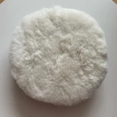 ( 1 Adet ) Koyun Postu Pedi Ø 125 mm Pasta Cila Polisaj Süngeri Cırt Tabanlı Kuzu Postu Yünü Keçesi Parlatma thumbnail 7