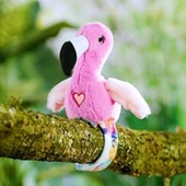 Peluş Ses Tekrarlı Hayvan Bileklik Aksesuar - Pembe Flamingo - 3