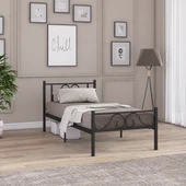 Berkin Metal Karyola 90x200 cm Siyah Renk thumbnail 1