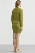 İkili Elbise Hırka Triko Takım - Yeşil - 6