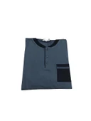 Pijamoni Erkek %100 Pamuk Penye Mevsimlik Uzun Kollu Pijama Takımı 6840 - 1