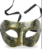 Altın Eskitme Yüz Maskesi - Antik Tarz Balo Maskesi thumbnail 4