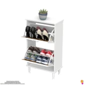 Modilayn UMAY Asma Kapı Önü 52x90x26 cm’ lik 2 Düşer Kapak 4 Göz Bölmeli Ayakkabılık thumbnail 5