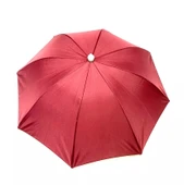 Kafaya Takılan Şemsiye Gölgelik Plaj Yazlık Kafa Şemsiyesi- Kırmızı thumbnail 3