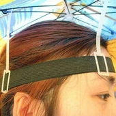 Kafaya Takılan Şemsiye Gölgelik Plaj Yazlık Kafa Şemsiyesi- Kırmızı thumbnail 5