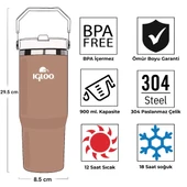 Igloo Powder Termos 900ml-KAHVERENGİ thumbnail 4