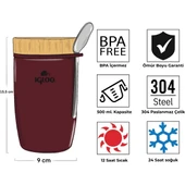 Igloo Bamboo Yemek Termosu 500ml-BORDO thumbnail 8