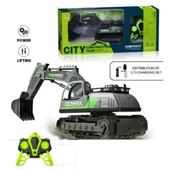 İş Makinaları Serisi - Şarjlı Uzaktan Kumandalı Excavator - Yeşil thumbnail 1