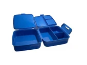 Beslenme Kutusu 4 Bölmeli Batman Mavi Renk Erkek Figürlü 1 Adet Yemek Saklama Kabı Beslenme Çantası - 4