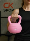 3  KG Soft Kettlebell – Yumuşak Tabanlı Metal Kumlu, Ses Yapmaz Darbeye Dayanıklı Çift El Ağırlık thumbnail 2