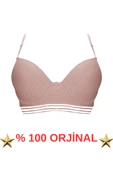 Pudra Misinalı Jakarlı Balenli Destekli Sütyen – Şık ve Rahat Kadın İç Giyim thumbnail 2