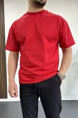 Erkek %100 Pamuk Nefes Alan Basic T-shirt 5 Adet Edw5LT thumbnail 4