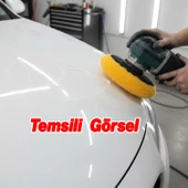 Sarı Renk (3 Adet) Orta Sert Koyun Kuzu Postu Pedi Ø 125 mm Pasta Cila Polisaj Cırt Tabanlı Yün thumbnail 5