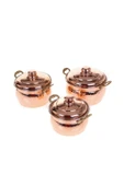 Bakır Mini Güveç 3'lü Tencere Seti thumbnail 1