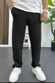 Erkek Rahat Kalıp Pileli Pantolon Siyah Edw402 thumbnail 1