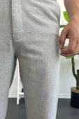 Erkek Normal Kesim Keten Pantolon Gri Edw386 thumbnail 5