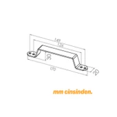 Metal El Tutamagı Çekme Kolu Kapı Tutma Kulbu 17 cm Kulp Kapı Tutamağı Kulpu Mat Siyah Renk thumbnail 2