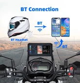Motosiklet Ekran CarPlay Android Auto Ön ve Arka Kamera Kayıt Özellikli Lastik Sensörlü Multimedya - 3