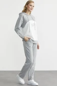 Oversize Kapüşonlu Eşofman Takım - Gri thumbnail 6