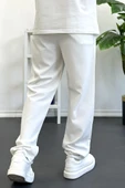 Erkek Rahat Kalıp Pileli Pantolon Beyaz Edw402 thumbnail 3