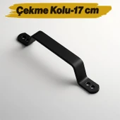 Metal El Tutamagı Çekme Kolu Kapı Tutma Kulbu 17 cm Kulp Kapı Tutamağı Kulpu Mat Siyah Renk thumbnail 1