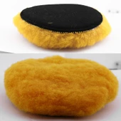 Sarı Renk (3 Adet) Orta Sert Koyun Kuzu Postu Pedi Ø 125 mm Pasta Cila Polisaj Cırt Tabanlı Yün thumbnail 9