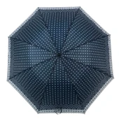 Otomatik Açılır 8 Telli 2 Katlamalı Kadın Şemsiyesi Rüzgara Dayanıklı Kırılmaz Portatif CV26L10 - 1