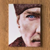 Atatürk Tablosu - Mavi Gözlü Atatürk Silueti - 2