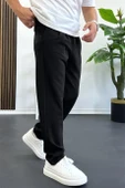 Erkek Rahat Kalıp Pileli Pantolon Siyah Edw402 thumbnail 2