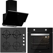 Silverline BO6501B01 - CS5343B01 - 3490 Oslo Siyah Ankastre Set thumbnail 2