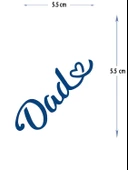 MED-151 YARI KALICI DAD-BABA YAZILI KALP DESEN DÖVME-TATTO thumbnail 1