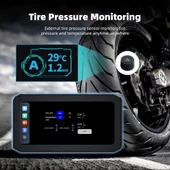 Motosiklet Ekran CarPlay Android Auto Ön ve Arka Kamera Kayıt Özellikli Lastik Sensörlü Multimedya - 7