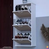 Modilayn VARBİ Asma Kapı Önü 52x 115x 26 cm’ lik 3 Düşer Kapak 6 Göz Bölmeli Ayakkabılık thumbnail 3