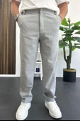 Erkek Normal Kesim Keten Pantolon Gri Edw386 thumbnail 3