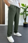 Erkek Rahat Kalıp Pileli Pantolon Yeşil Edw402 thumbnail 3