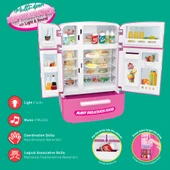 Ogi Mogi Toys Işıklı ve Sesli Çok Kapılı Buzdolabı Eğitici Rol Yapma Oyuncağı thumbnail 5