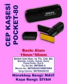 Şirket/Firma Cep Kaşesi Pocket-80 (50mmx19mm) Mavi Keçeli Siyah Kaşe thumbnail 1