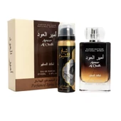 Lattafa Ameer Al Oudh EDP 100 ml+Parfumed Spray 50 ml Unisex Parfüm Seti thumbnail 1